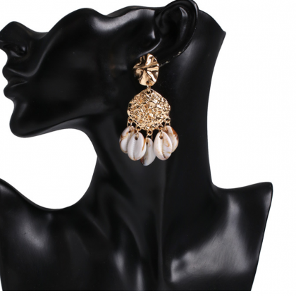 Seaside Inspired Shell Conch Earrings